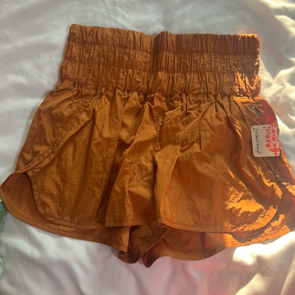 NWOT Free People Orange Way Home shorts